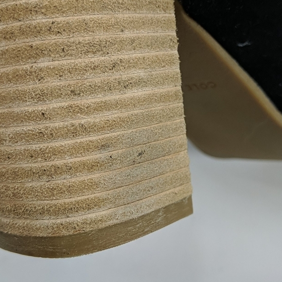 COLE HAAN Leather Peep Toe Slingback Booties - Picture 7 of 9